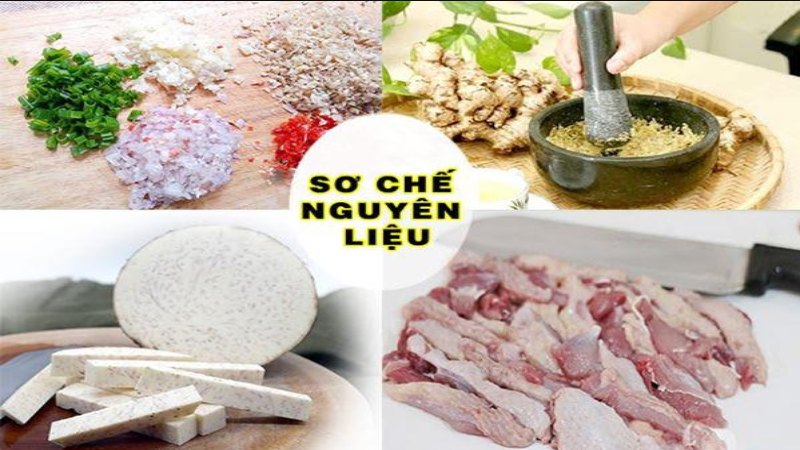 Sơ chế nguyên liệu nấu vịt nấu chao